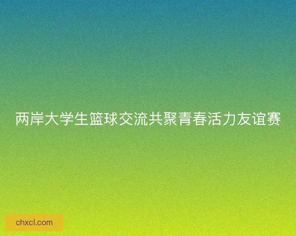 两岸大学生篮球交流共聚青春活力友谊赛